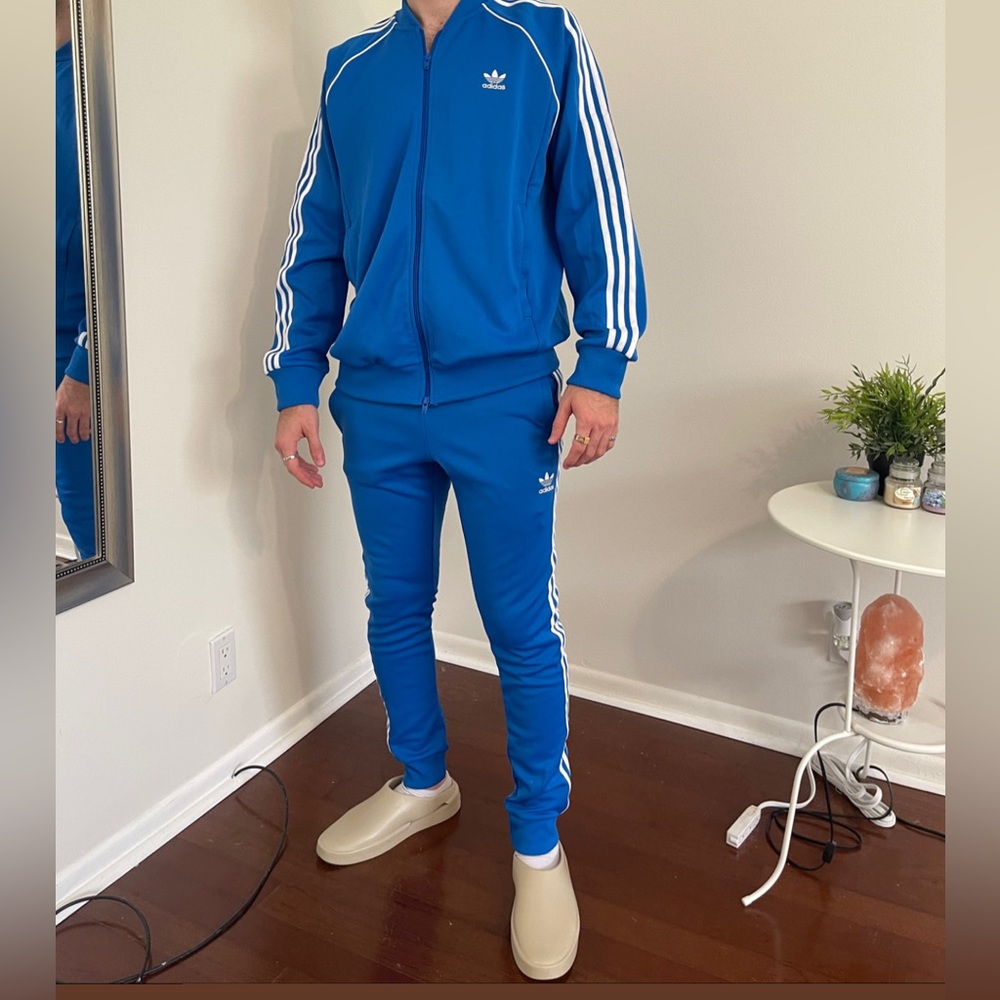 Adidas track pants size small blue S